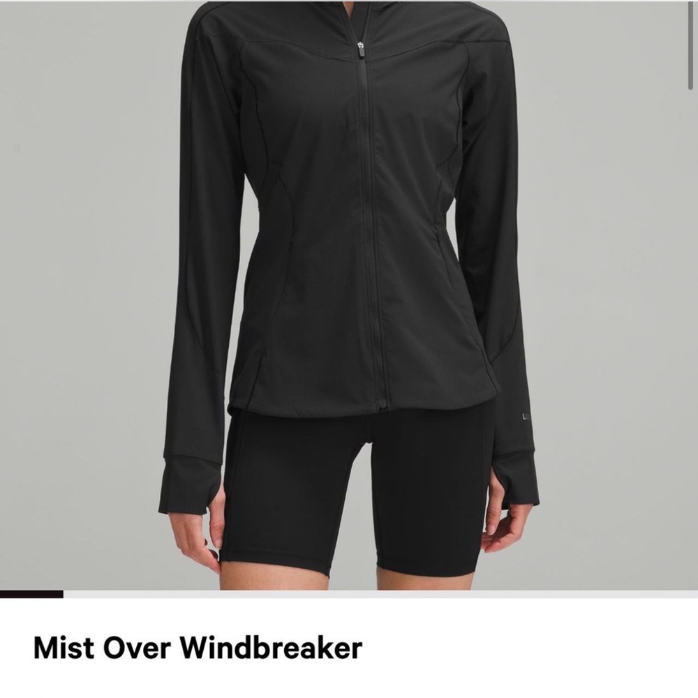 lululemon athletica Black Mist Over Windbreaker size 8